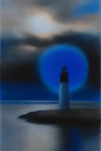 Luminous Chromatic Minimalism style reference image — atmospheric light halo