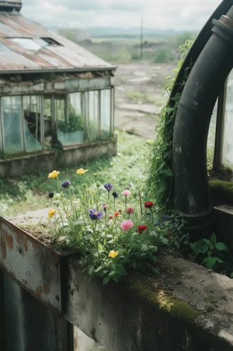 Melancholic Nature Reclamation style reference image — melancholic atmosphere