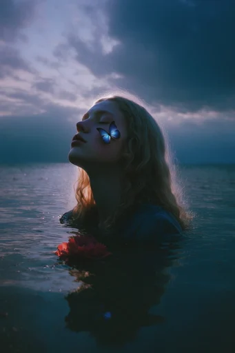 Submerged Twilight Surrealism moodboard — generate AI images in this style