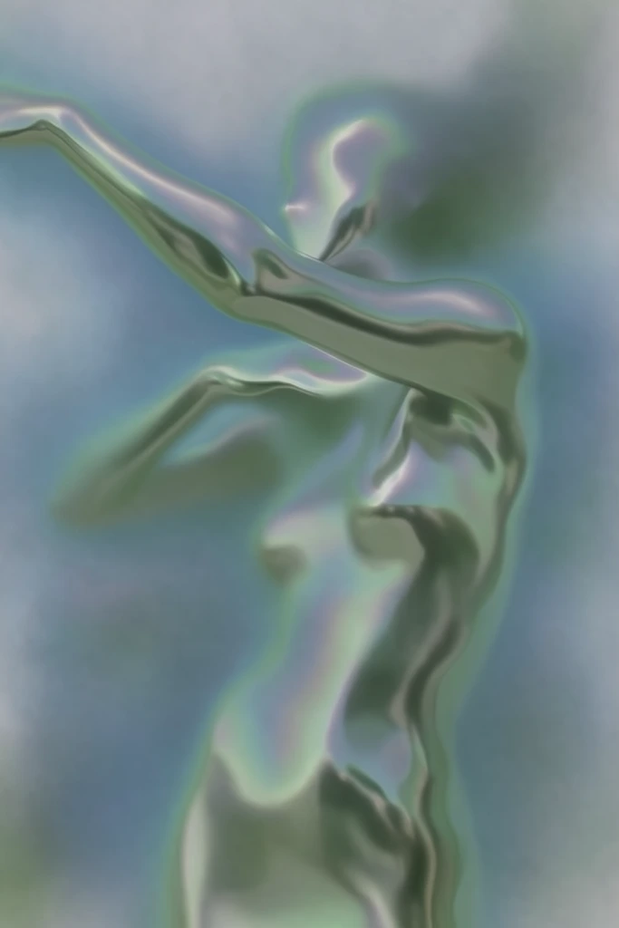 Luminous Liquid Surrealism style AI image example 1