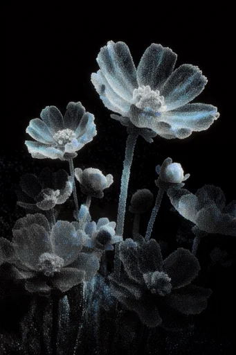 Luminous Cosmic Pointillism style reference image — high-contrast digital art