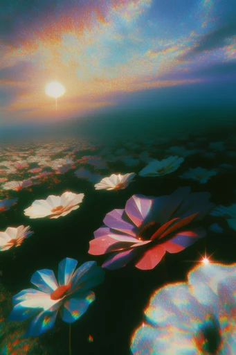 Luminescent Cosmic Surrealism style reference image — dreamlike atmosphere