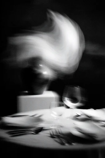 Spectral Kinetic Monochrome style reference image — long exposure motion blur