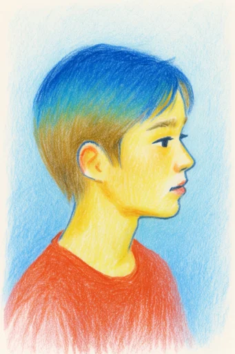 Vibrant Prismatic Sketchbook style reference image — expressive hand-drawn linework