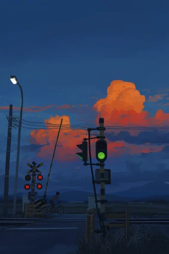 Luminous Twilight Nostalgia style reference image — twilight color palette