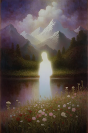 Luminous Ethereal Mysticism style reference image — ethereal glowing silhouette
