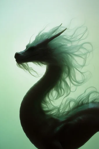 Spectral Sage Silhouette style reference image — chromatic aberration