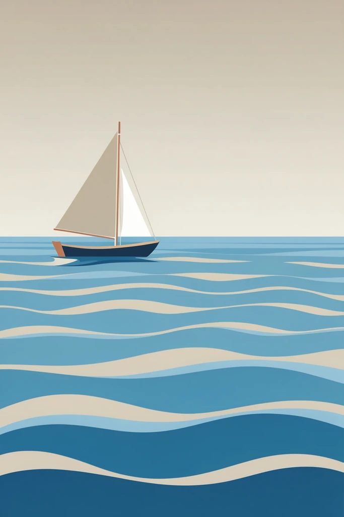Mid-Century Graphic Minimalism style AI image example 2