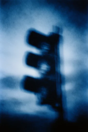Ethereal Cyanotype Noir style reference image — deep indigo and cobalt palette