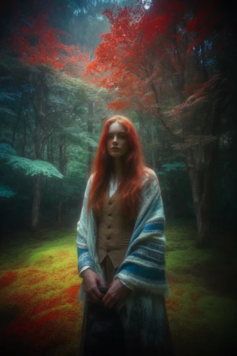 Infrared Nocturnal Gothic style reference image — analog film grain
