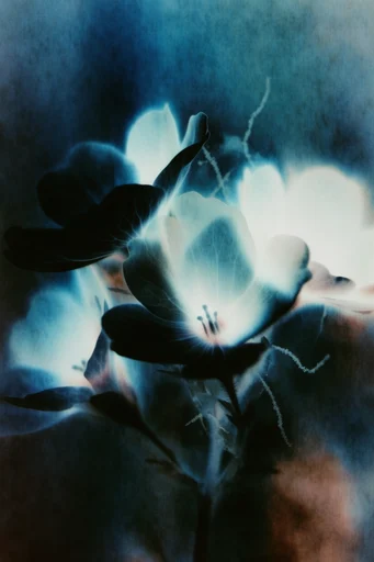 Ethereal Spectral Noir style reference image — bioluminescent halo