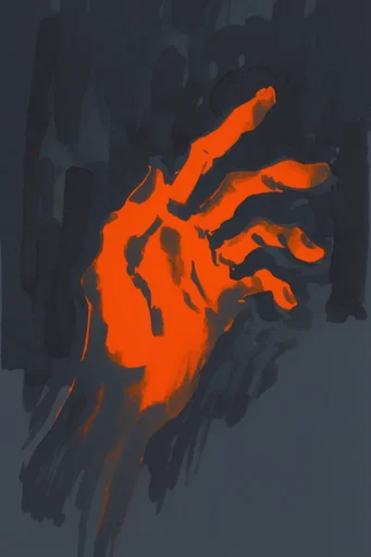Luminous Chiaroscuro Noir style reference image — expressive digital brushstrokes