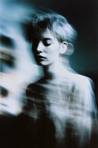 Spectral Glitch Noir moodboard — generate AI images in this style