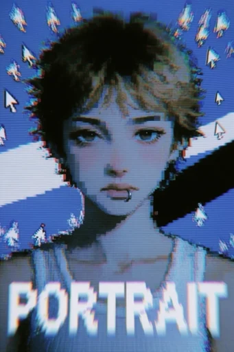 Digital Decay Surrealism style reference image — pixelated UI elements