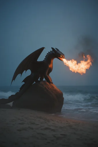 Cinematic Twilight Inferno style reference image — dramatic fire glow
