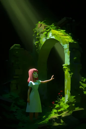 Luminous Forest Mystery style reference image — enchanted forest