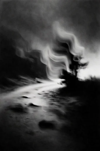 Spectral Kinetic Noir style reference image — chiaroscuro