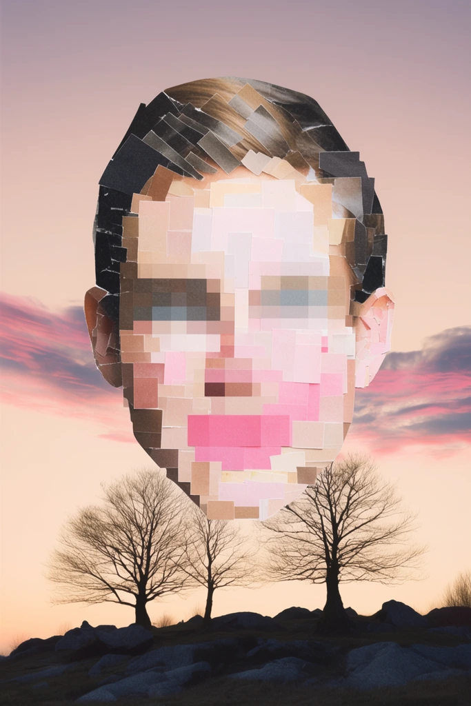 Surrealist Pastel Glitch style AI image example 2