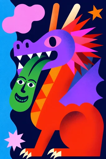 Textured Neo-Graphic Pop style reference image — geometric abstraction
