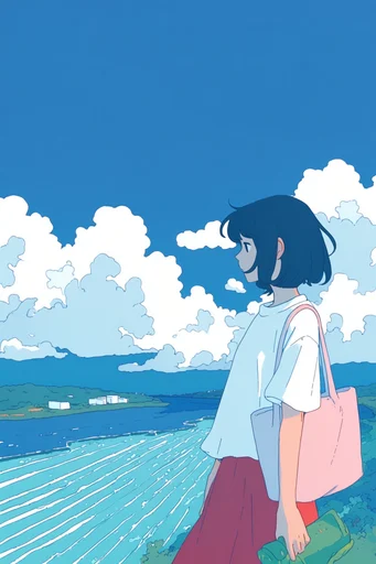 Minimalist Blue Nostalgia moodboard — generate AI images in this style