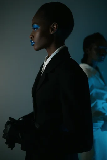 Cinematic Cyber Noir style AI image example 2