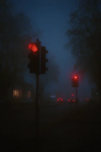 Crimson Nocturnal Liminality style reference image — atmospheric fog