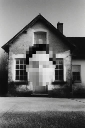 Monochrome Digital Entropy style reference image — data corruption