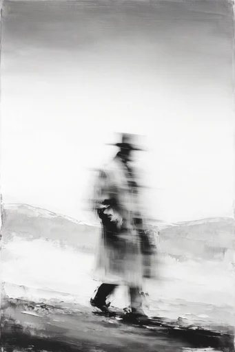 Ethereal Monochrome Motion style reference image — monochrome high contrast