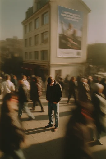 Kinetic Sepia Melancholy style reference image — motion blur