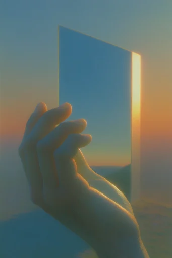 Reflective Surrealist Landscapes style reference image — vibrant natural meadow