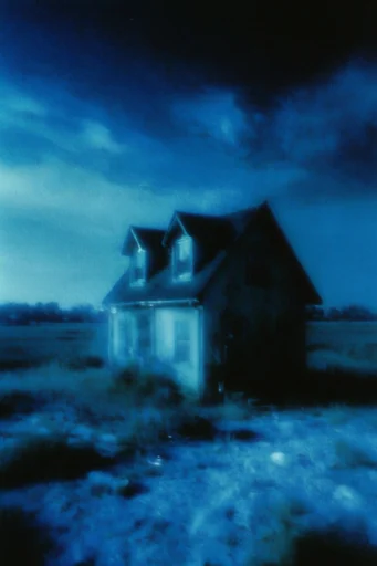 Nocturnal Cobalt Dreamscape style reference image — glowing cyan highlights