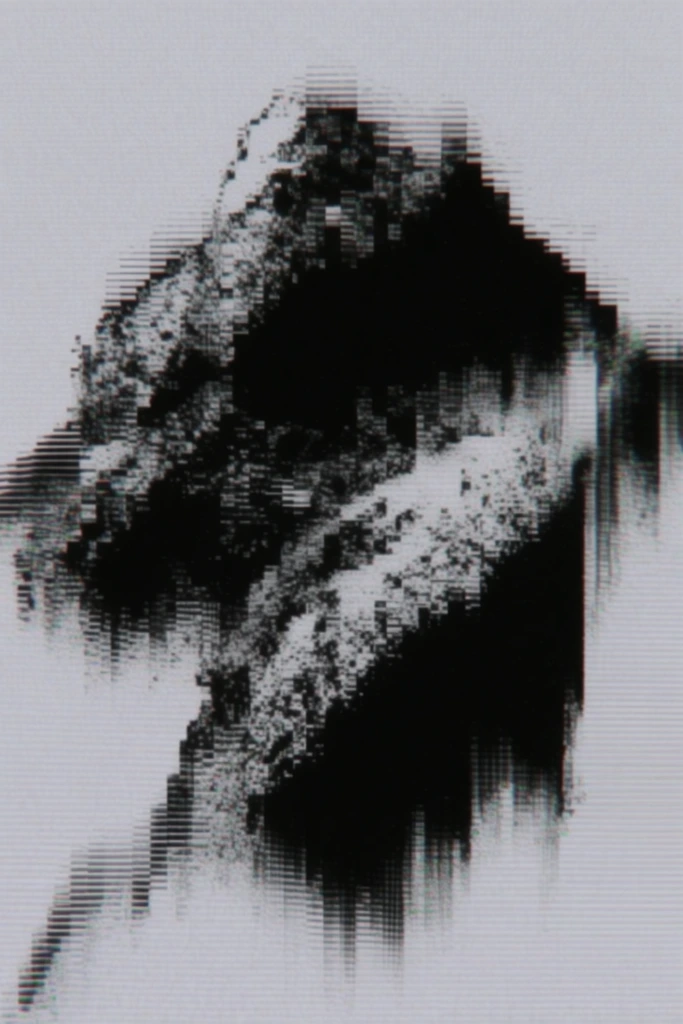 Digital Distortion Minimalism style AI image example 2