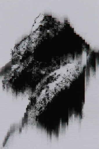Digital Distortion Minimalism style reference image — digital glitch art