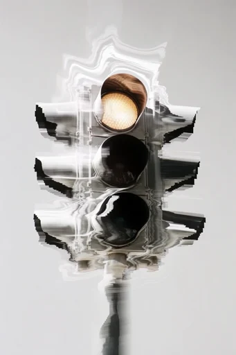 Deconstructed Digital Surrealism style reference image — pixel sorting distortion