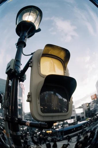 Distorted Urban Grunge style reference image — extreme wide-angle