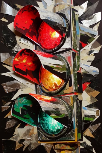 Fractured Prismatic Deconstruction style reference image — tactile fragmentation