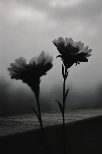 Monochrome Liminal Noir style reference image — moody cinematic noir