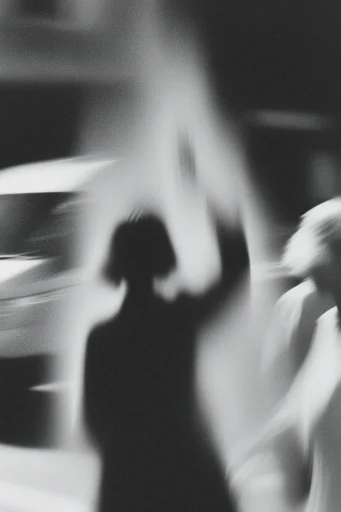 Spectral Pictorial Noir style reference image — monochromatic dreamscape