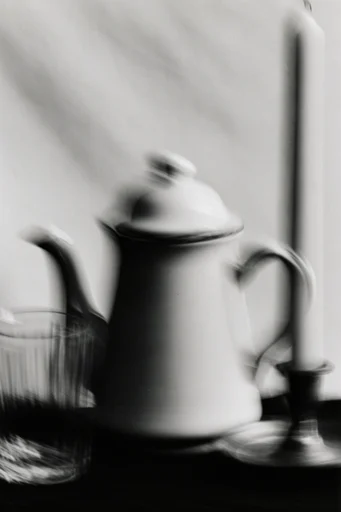 Monochrome Kinetic Glitch style reference image — liquid glitch distortion