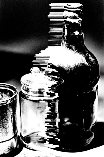 Gritty Analog Monochrome style reference image — high-contrast monochrome