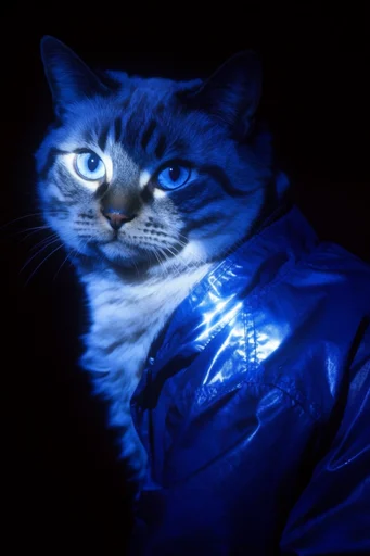 Luminous Cobalt Noir style reference image — ethereal halation