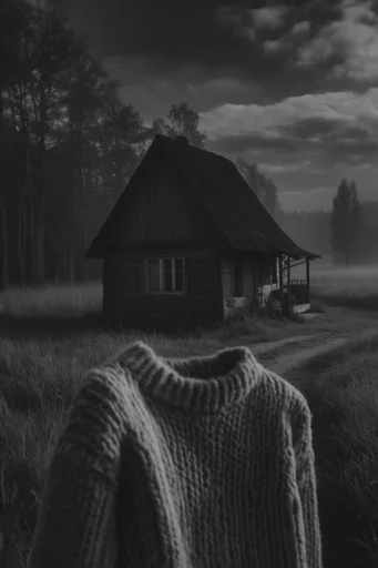Atmospheric Nordic Melancholy style reference image — tactile knitwear