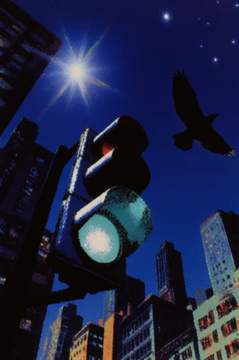 Nocturnal Retro Surrealism style reference image — atmospheric dreamcore