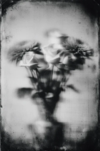 Gritty Analog Noir style reference image — distorted vintage aesthetic