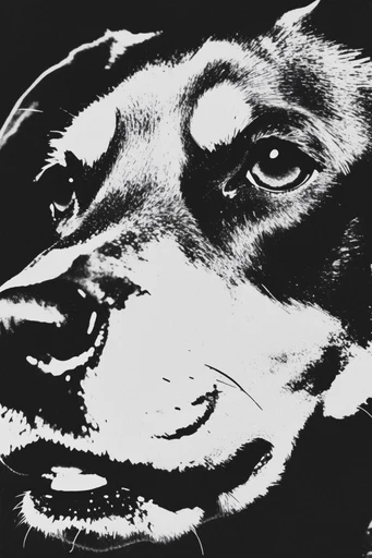 Gritty Monochromatic Noir style reference image — dithered ink aesthetic