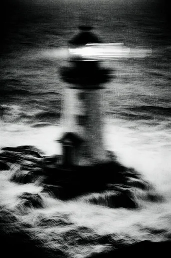 Kinetic Spectral Noir style reference image — spectral photography