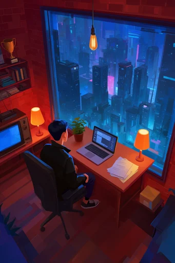 Cinematic Nocturnal Luminescence moodboard — generate AI images in this style