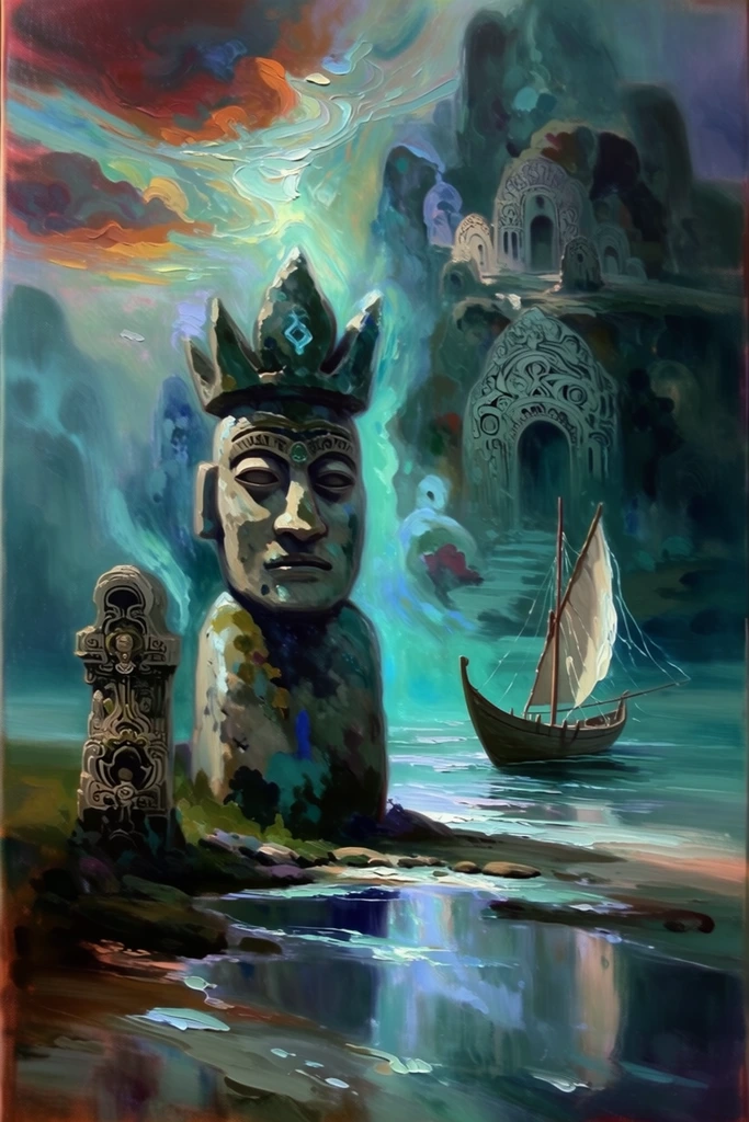 Submerged Chiaroscuro Mysticism style AI image example 2