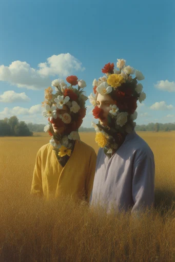 Surrealist Pastoral Dreamscape style reference image — clean minimalist composition
