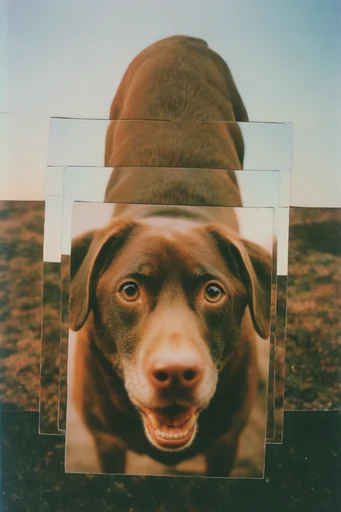 Fragmented Analog Deconstruction style reference image — layered physical media
